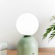 image 2 of ValueLights Marlow Dimmable Painted Green Table Lamp with White Globe Shade and Integrated LED 2W White Mix 3000K Bulb