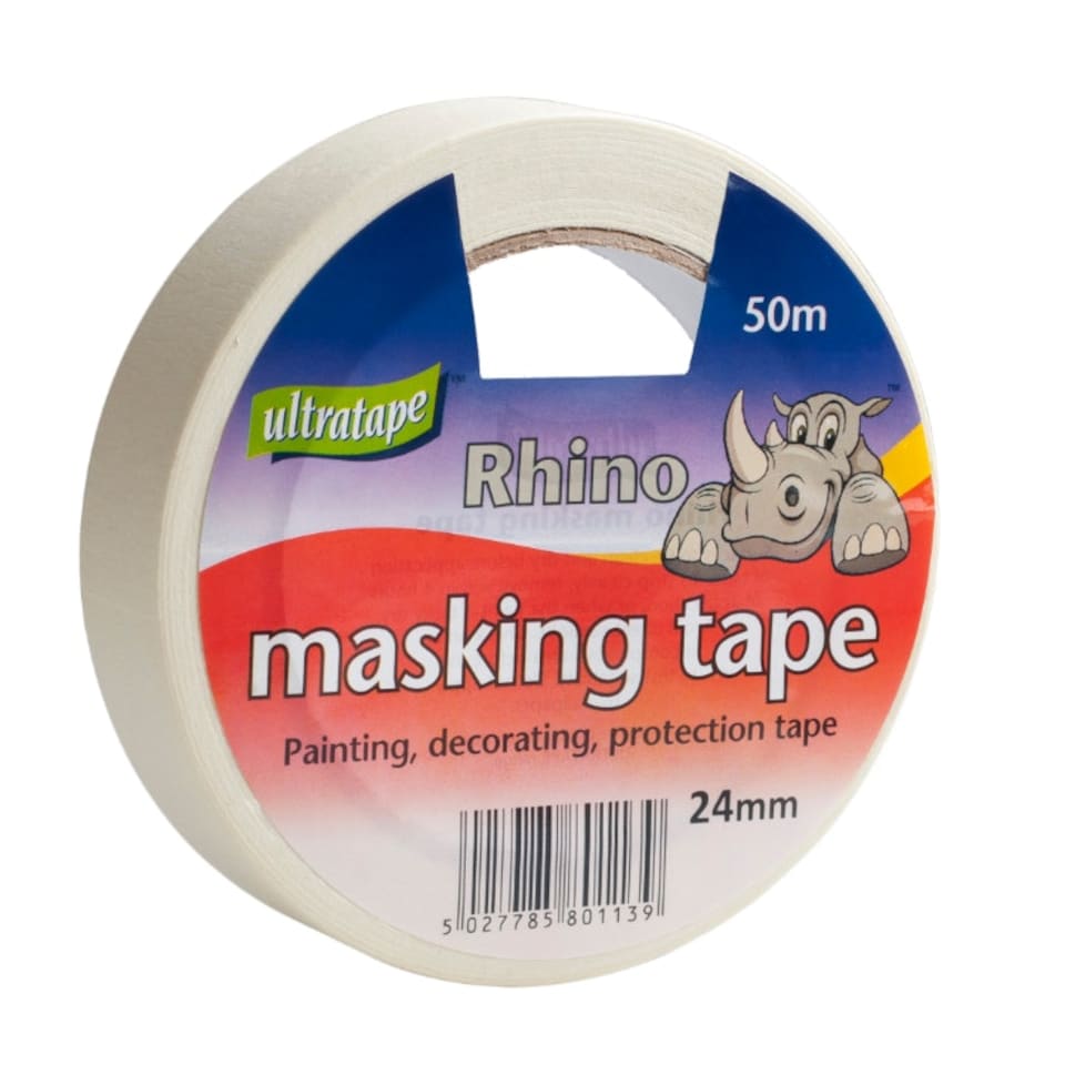 Ultratape Rhino General Purpose Masking Tape 24mm x 50m - One Colour - One Size