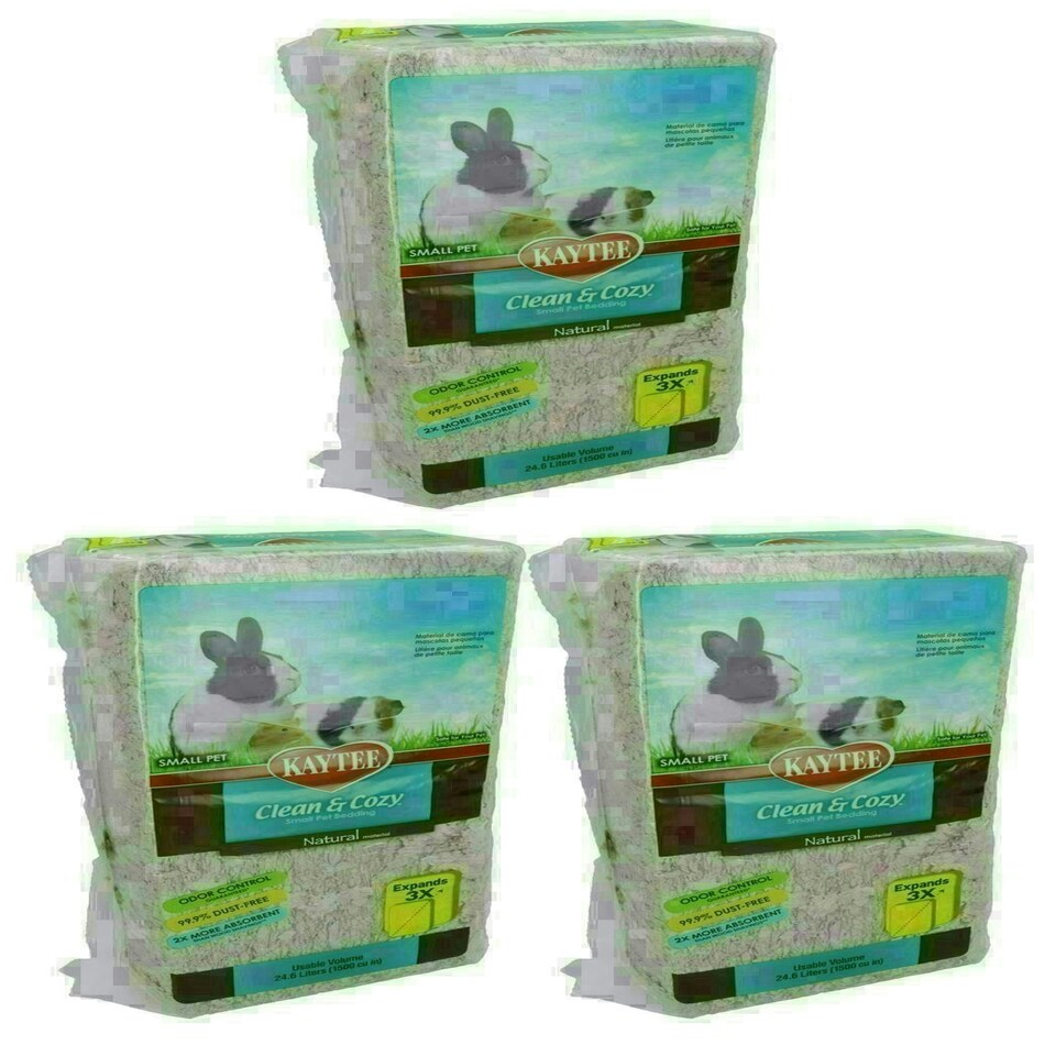 image 1 of 3PK 24.6L Brown Clean & Cozy Small Animals Bedding 99% Dust Free Odor Control