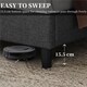 image 7 of Yaheetech 150 cm W × 200 cm L Upholstered Bed Frame Dark Grey