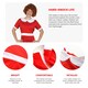 image 2 of Orphan Dress Red with a White Collar Red | S