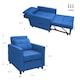 image 9 of Alivio 3 in 1 Convertible Sofa Bed with Adjustable Backrest and Pull Out Sleeper (Blue)