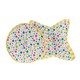 image 4 of Homescapes Multi Polka Dots Star Floor Cushion Multi