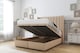 image 2 of Sloomy Falcon Pebble Plush Ottoman Bed With Mattress With 54" Wingback Headboard 2'6 Small Single