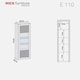 image 8 of Display Cabinet Bookcase Bookshelf Storage Cabinet Glass Display Unit White Grey High Gloss 170cm