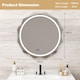 image 2 of COSTWAY 76CM Defog Bathroom Mirror Wall Mounted LED Lighted Mirror