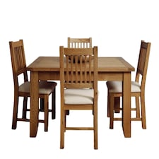 Rustic Oak Extending Dining Kitchen Table 78×90×120 cm Extending to 150 cm