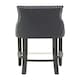 image 5 of Interiors by Premier Black Bar Stool with High Back, Velvet Seat Breakfast Bar Chair, Kitchen Stool with Footrest, Chair for Bar