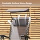 image 6 of VonHaus Set of 2 Textilene Folding Garden Zero Gravity Sun Lounger Chairs with Canopy | Grey | One Size