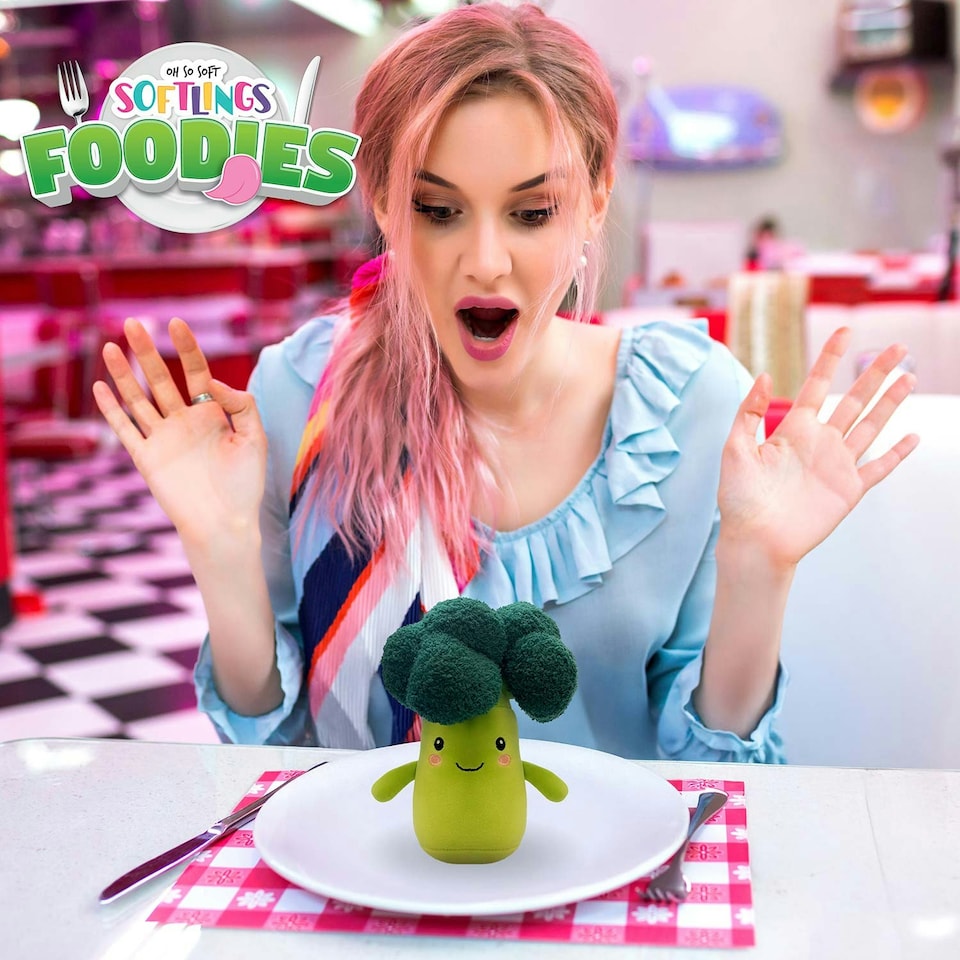 image 1 of Broccoli Soft Toy Food Themed Cute Plush Cuddly Yummy Soft Fluffy 16cm Green