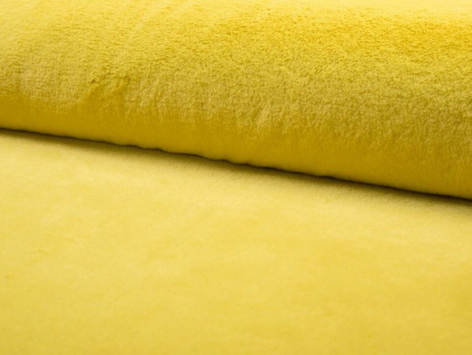 Yellow Luxury Super Soft Faux Fur Fabric for Dressmaking, Toy Making, 143cm / 56" Wide - per metre
