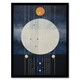 image 1 of Abstract Solar Eclipse Orange Geometric Home Decor Black Framed Wall Art Print A4