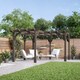image 1 of Corner Pergola - Wood - L480 x W480 cm - Rustic Brown