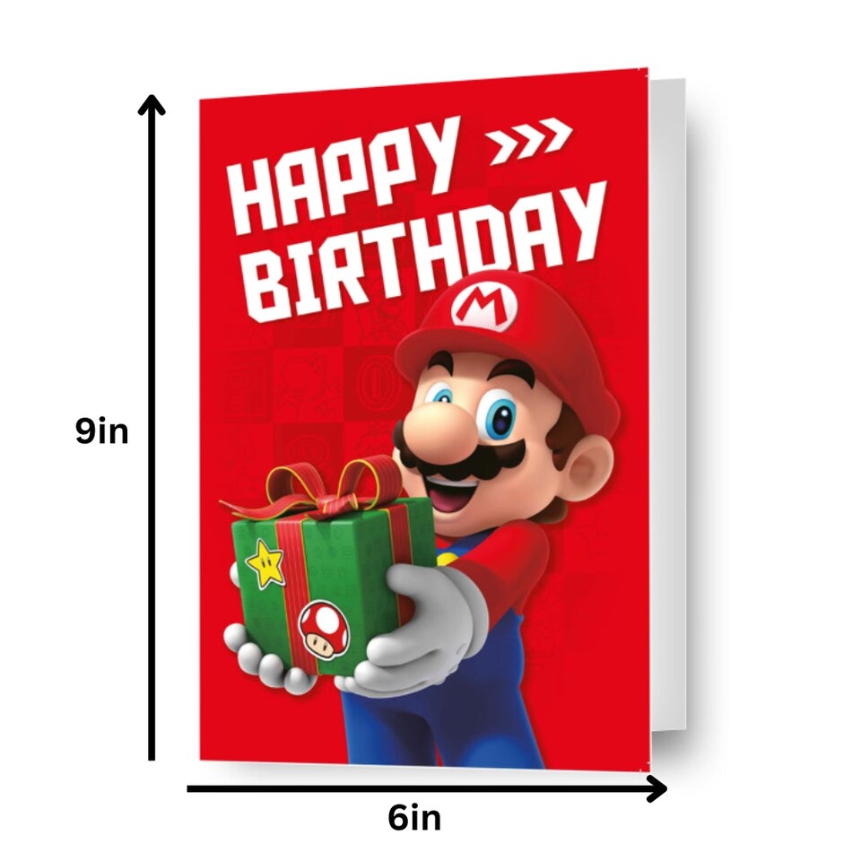 image 1 of Super Mario 'Happy Birthday' Card
