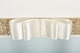 image 4 of FURNISHED Blackout Roller Blind with Gold Glitter Trim and Cream Bow Trimmable Window Shade | Cream | Cream | (W) 110cm x (L) 165cm