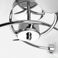 ValueLights 3 Way Polished Chrome Ceiling Light With Frosted Glass Shades | Chrome