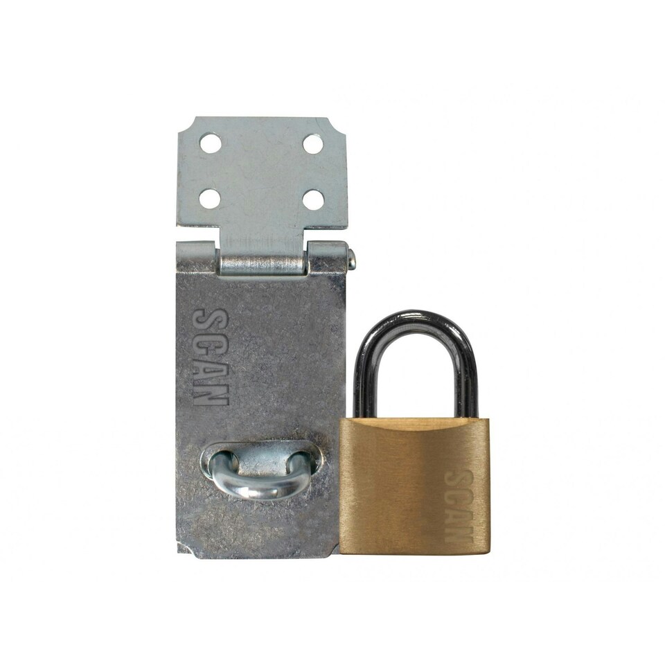 image 1 of Scan Hasp And Staple + Padlock - Multi Colour - 64mm | Multi