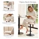 image 7 of SONARA Set of 1 Adjustable Velvet Upholstered Breakfast Bar Stools | White