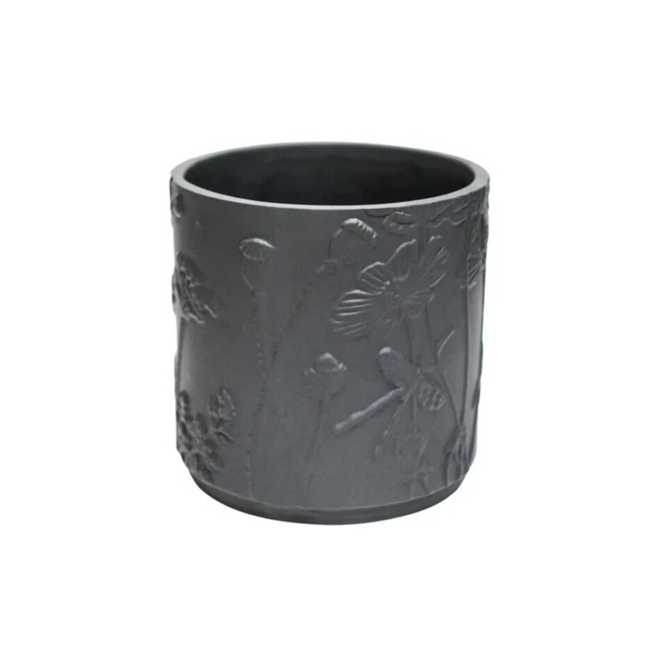 image 1 of Kew Stoneware Meadow Planter - Stoneware - L20.5 x W20.5 x H20.5 cm - Grey | Grey
