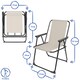image 3 of Harbour Housewares Folding Metal Beach Chairs - Grey - Pack of 2 | Grey | Grey
