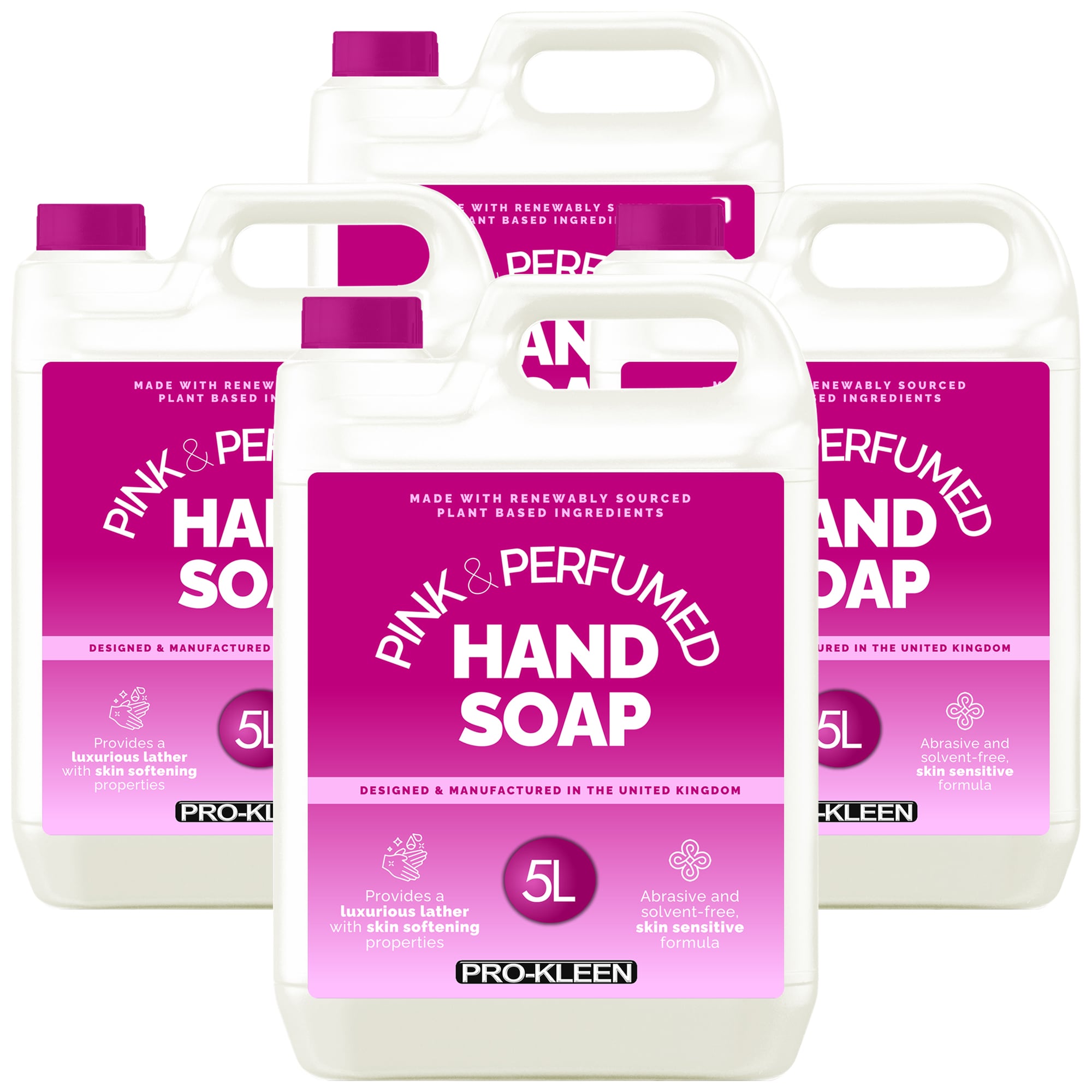 ProKleen Hand Soap Luxury Pink Pearlised, Perfumed Soap | Size: 4 Pack
