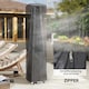 image 5 of Outsunny Heavy Duty Gas Pyramid Outdoor Patio Heater Cover, Black | Black | Black | 53L x 53W x 222H cm