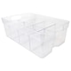 image 1 of 2 x Large (55cm x 35cm x 12.5cm) Adjustable Plastic Modular Storage Compartment Organisers Great For Crafts, Makeup & Food | Clear