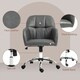 image 6 of HOMCOM Computer Desk Chair with PU Leather, Swivel Wheels, Grey