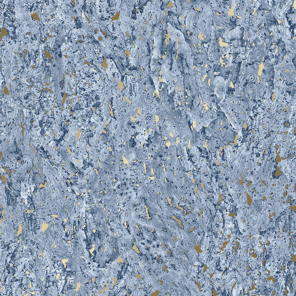 Sample of Milan Metallic Cork Wallpaper in Navy Multi