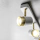 image 3 of CGC ORIO White and Brushed Gold Triple Three Head GU10  Adjustable Ceiling Spot Light Bar White