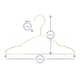 image 3 of Harbour Housewares Metal Coat Hangers - Gold - Pack of 20