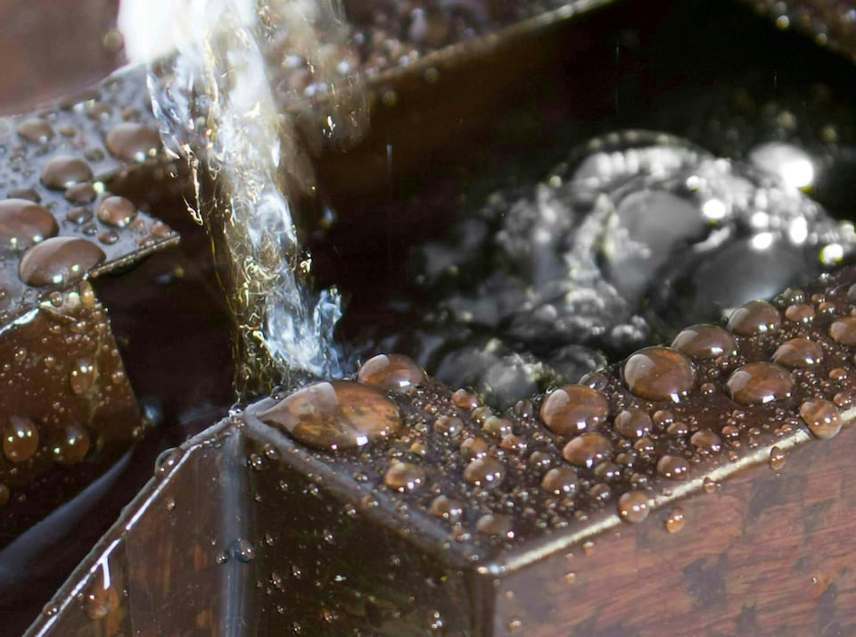 image 1 of Primrose Corbino 8 Tier Cascading Zinc Water Feature with Lights Bronze 109cm