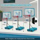 image 7 of COSTWAY Basketball Hoop Backboard Adjustable Basketball Goal System Blue | Standard
