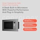 image 6 of Cookology Built-In Microwave 800W Integrated 20L - CBM20LSS Stainless Steel
