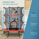 image 6 of HOMCOM Trampoline for Kids w/Enclosure Net Built-in Zipper 3-10 Year