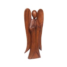 Something Different Angel Acacia Wood Statue - Natural - One Size