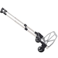 HOMCOM Heavy Duty Aluminium Foldable Hand Truck Trolley, 70KG Load Capacity | Silver