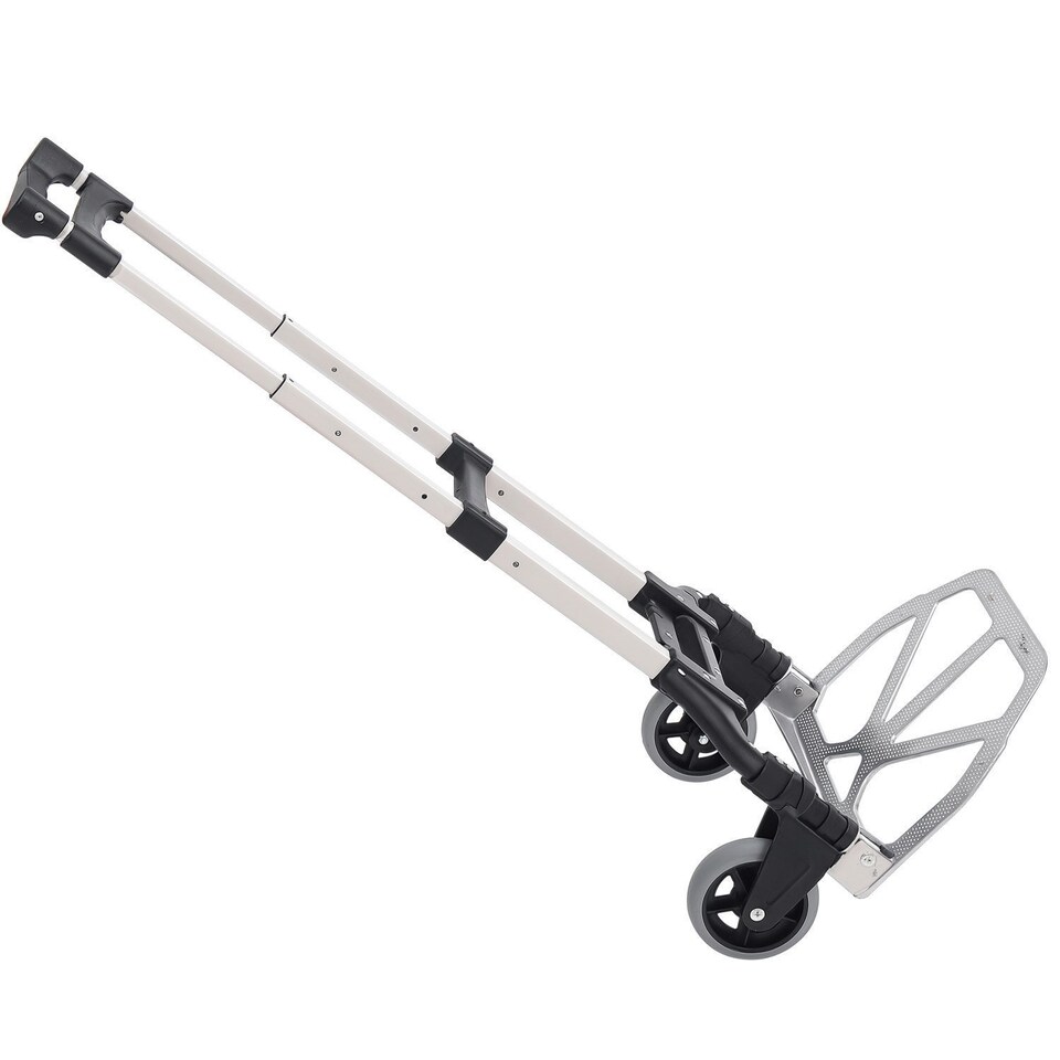 image 1 of HOMCOM Heavy Duty Aluminium Foldable Hand Truck Trolley, 70KG Load Capacity | Silver