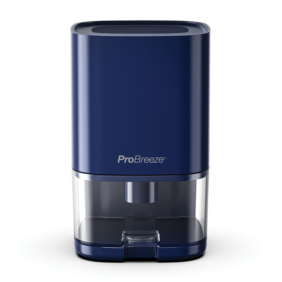 image 1 of Pro Breeze 1000ml Dehumidifier with 4-hour Timer and LED Light - Blue