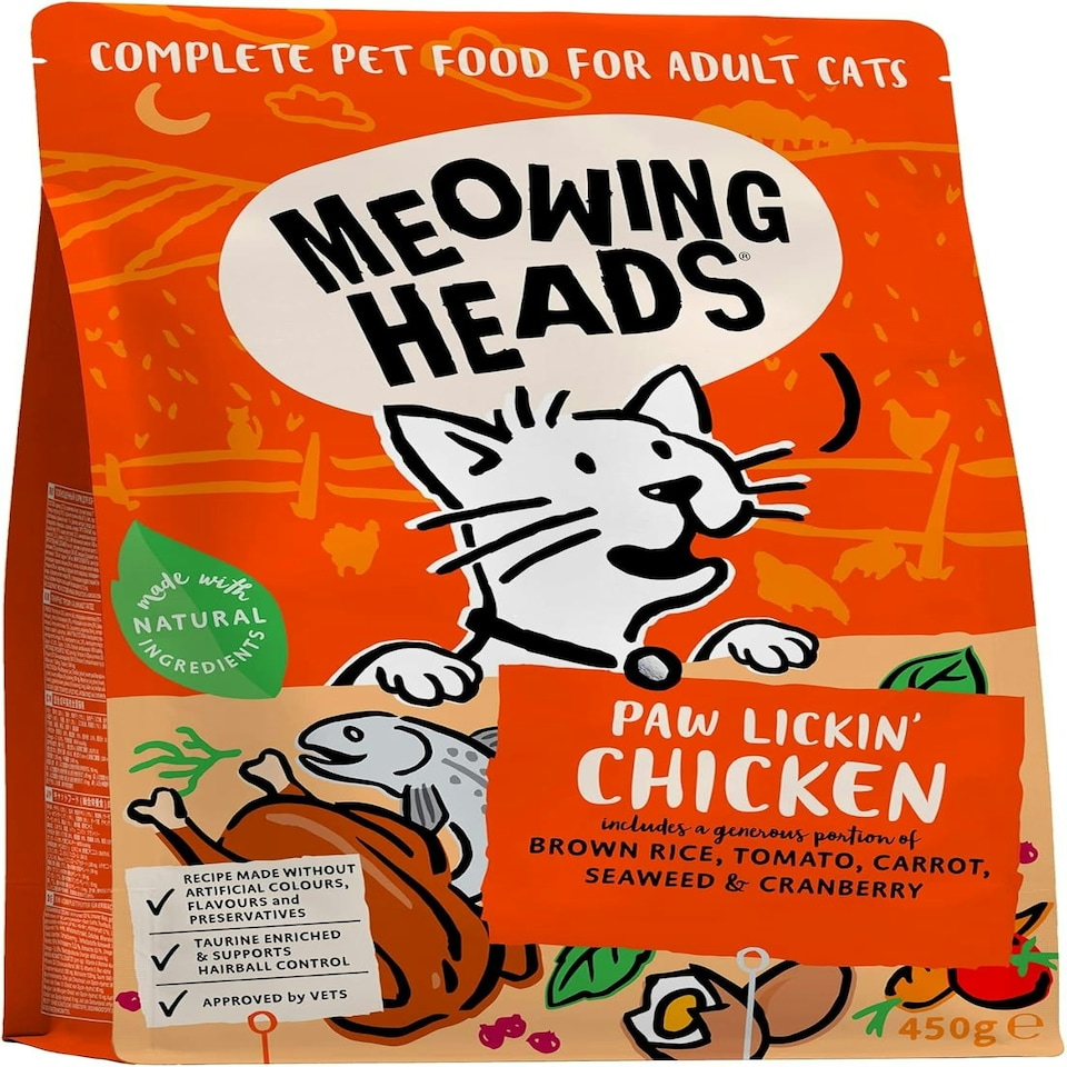 image 1 of Meowing Heads Paw Lickin’ Chicken 450g x 1