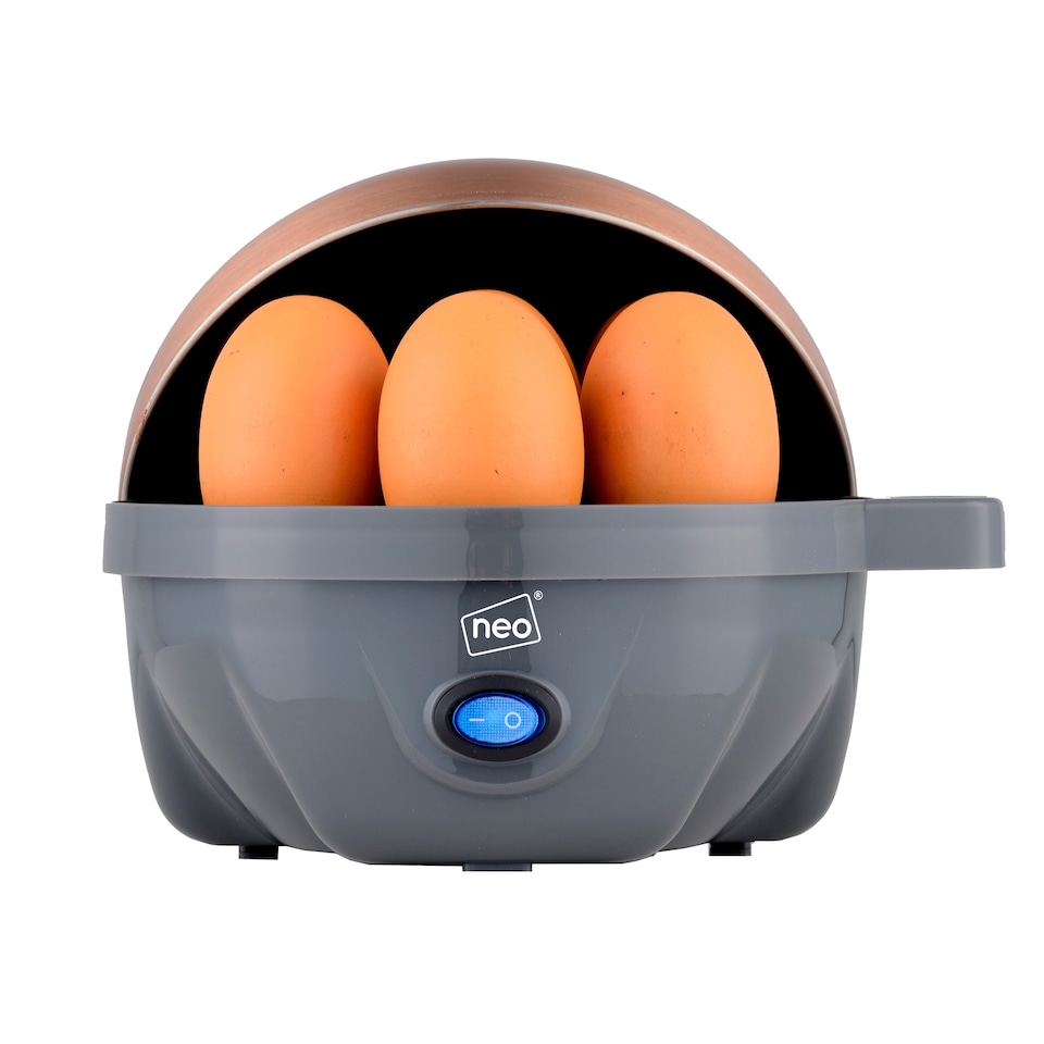 image 1 of Neo Grey and Copper Electric Egg Boiler Poacher and Steamer
