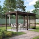 image 4 of Shade Pergola - Wood - L420 x W420 x H270 cm - Rustic Brown