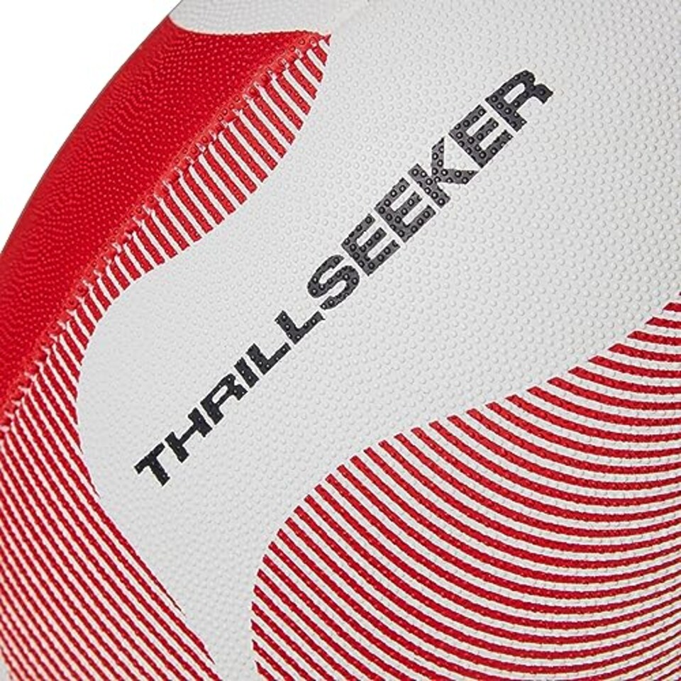 image 1 of Canterbury Unisex Thrillseeker Play Rugby Ball | Standard Grip | Training Ball Rugby Ball, White/Red, 3