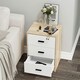 image 9 of Oak 3-Drawer Bedside Table Black | Accent Colour: Black