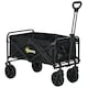 image 1 of Outsunny Folding Outdoor Storage Trolley Cart Bag Telescopic Handle Brakes Black