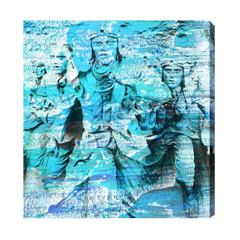 image 1 of Battle Of Britain Men Marching (Canvas Print) 30" x 30"