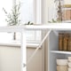 image 8 of HOMCOM Folding Dining Table, Kitchen Table with Shelves