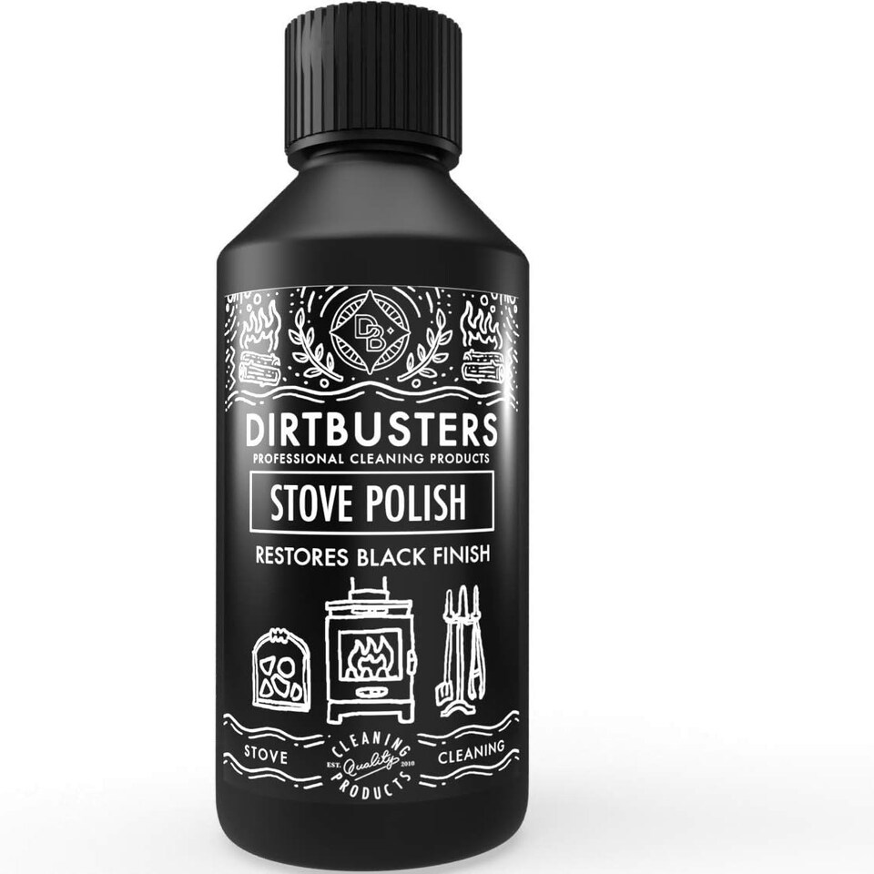 image 1 of Dirtbusters Black Stove Polish for Log Burners & Grates  Fume & Odour Free Alternative to Stove Paint (250ml)