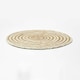 image 5 of Homescapes Natural & Cream Spiral Jute Handwoven Round Placemats Set of 4