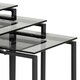 image 5 of Katrine Nest of Tables with Smoked Glass Top Set of 3